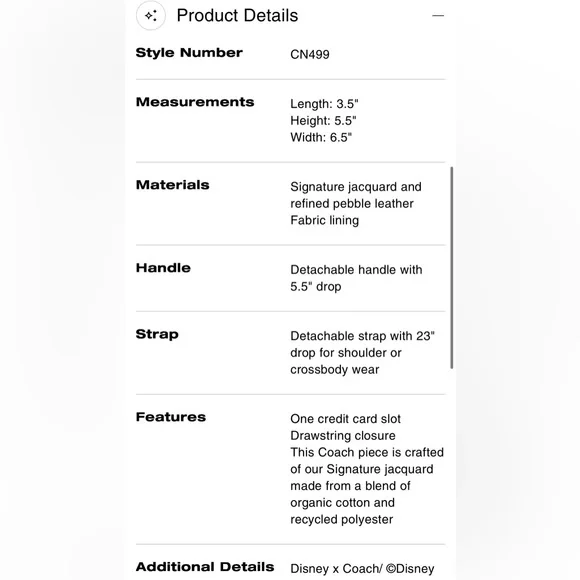 Coach Brown Mickey Mouse Bucket Bag - Picture 5 of 5